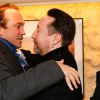 Exclusif – Julian Lennon et Vincent Perez lors du vernissage de l'exposition "Charlène Wittstock", des photographies de Julian Lennon à la Galerie Art Cube à Paris, le 4 décembre 2014.