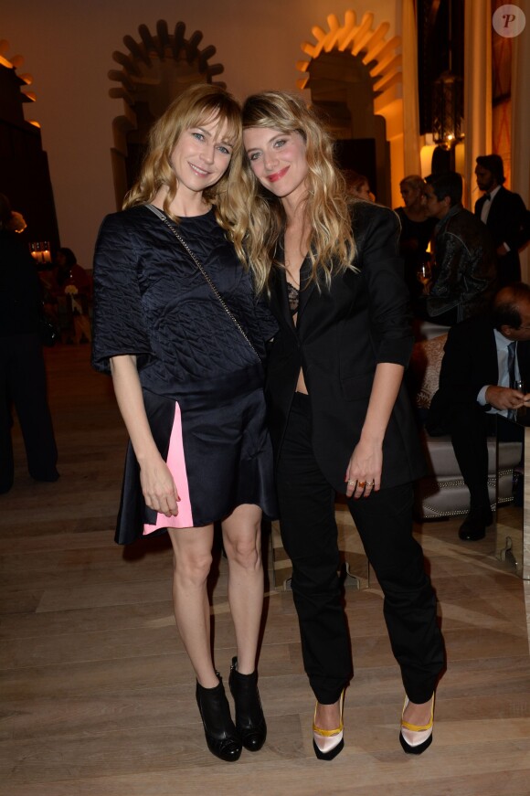 Marie-Josée Croze et Mélanie Laurent assistent au dîner Dior lors du 14ème festival international de Marrakech. Le 7 décembre 2014.