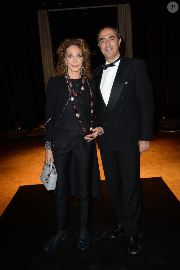 Marisa Berenson et son compagnon Jean-Michel Simonian assistent au dîner Dior lors du 14ème festival international de Marrakech. Le 7 décembre 2014.