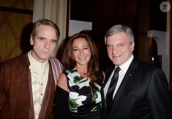 Jeremy Irons, Sidney Toledano et sa femme Katia assistent au dîner Dior lors du 14ème festival international de Marrakech. Le 7 décembre 2014.