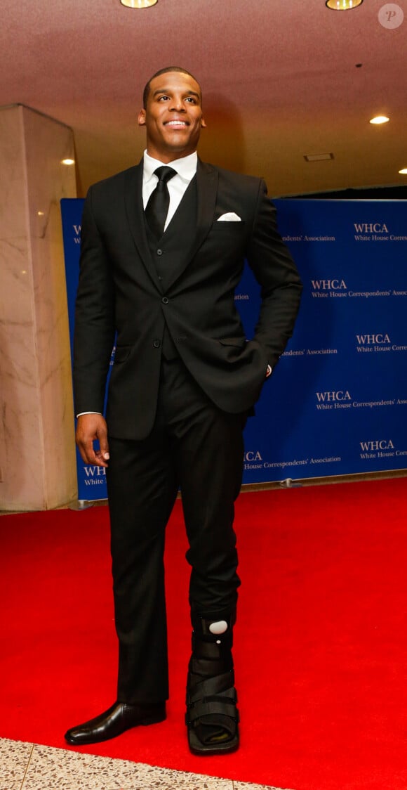 Cam Newton lors du dîner de L'association des correspondants de la Maison-Blanche au Washington Hilton de Washington, le 3 mai 2014