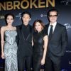 Angelina Jolie, Melody Ishihara, Miyavi Ishihara et Brad Pitt - Première du film "Invincible" à Sydney en Australie le 17 novembre 2014. 