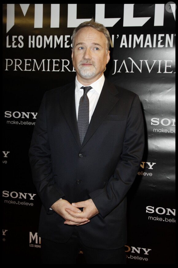 David Fincher lors de l'avant-première du film Millénium à Paris le 3 janvier 2012