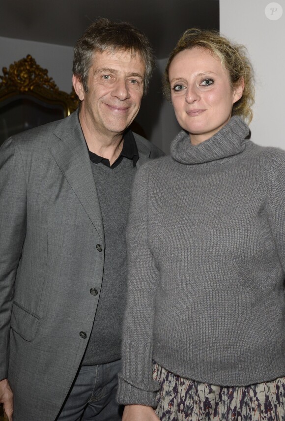 Exclusif - Stéphane Hillel et Aurore Auteuil - Générale du nouveau spectacle "15 ans de scène" de Titoff au Théâtre de la Michodière à Paris, le 11 décembre 2014. 