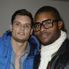 Exclusif - Florent Manaudou et Mehdy Metella - Générale du nouveau spectacle "15 ans de scène" de Titoff au Théâtre de la Michodière à Paris, le 11 décembre 2014. 