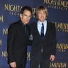 Ben Stiller et Owen Wilson à la première de La Nuit au Musée 3 : Le Secret des Pharaons au Ziegfeld Theater, New York, le 11 décembre 2014.