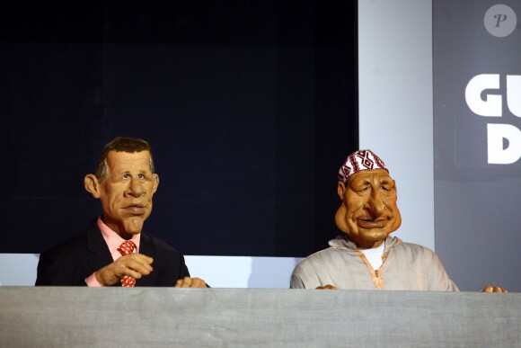 Les marionnettes de PPDA et de Jacques Chirac, dans Les Guignols de l'Info, en 2007.