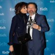 Exclusif - Denis Olivennes et sa compagne Inès de la Fressange - Soirée annuelle de la FIDH (Fédération Internationale des ligues de Droits de l'Homme) à l'Hôtel de Ville à Paris, le 8 décembre 2014.