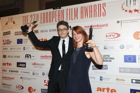 Pawel Pawlikowski et Rebecca Lenkiewicz (Meilleur film européen) - 27e European Film Awards à Riga (Lettonie) le 13 décembre 2014