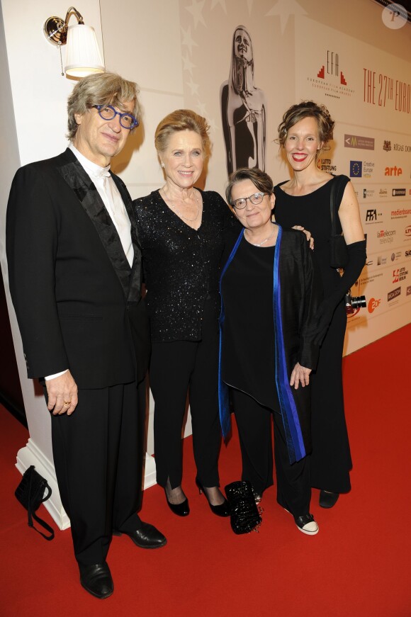 Wim Wenders et sa femme Donata, Liv Ullmann, Agnieszka Holland - 27e European Film Awards à Riga (Lettonie) le 13 décembre 2014