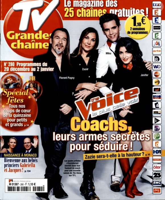 Les quatre coachs de The Voice 4, en couverture de TV Grandes Chaines