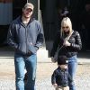 Exclusif - Anna Faris et son mari Chris Pratt emmènent leur fils Jack au Travel Town Museum à Los Angeles, le 14 décembre 2014.