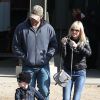 Exclusif - Anna Faris et son mari Chris Pratt emmènent leur fils Jack au Travel Town Museum à Los Angeles, le 14 décembre 2014.