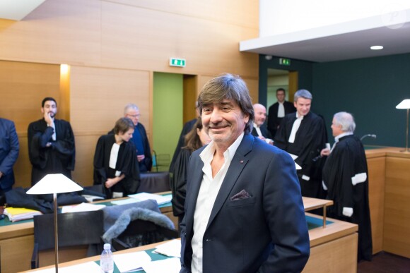 Michel Neyret au tribunal de Lyon, le 16 décembre 2014, pour un procès. Michel Neyret poursuit l'acteur François Cluzet en diffamation pour ses déclaration au journal Le Progrès de Lyon