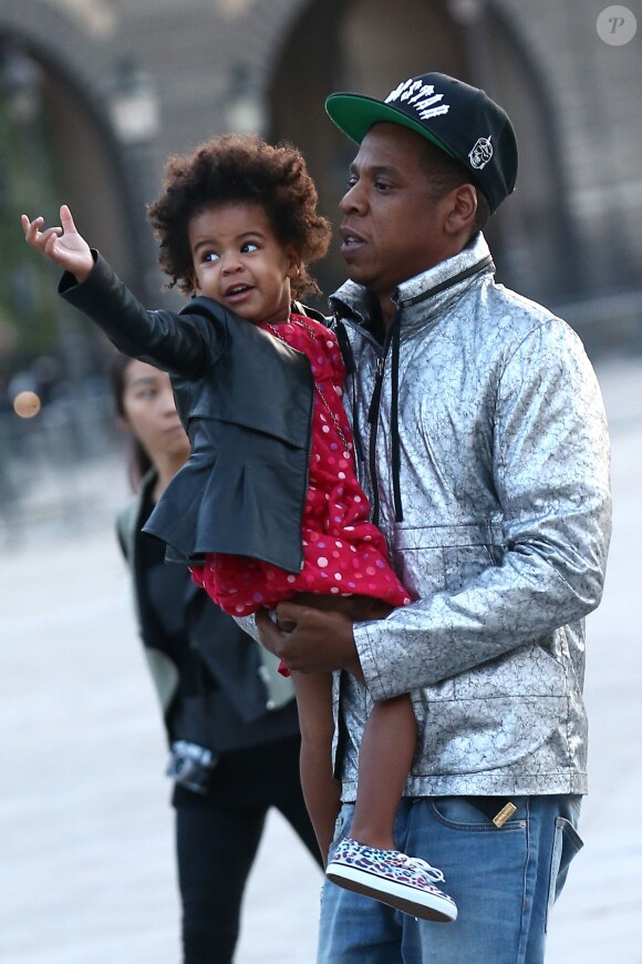 Jay Z et Blue Ivy à Paris, le 7 octobre 2014.