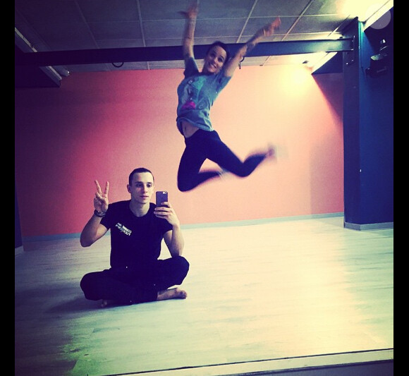 Alizée et Grégoire Lyonnet répètent pour la tournée Danse avec les stars. Décembre 2014.