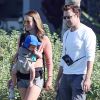Exclusif - Olivia Wilde, son fiancé Jason Sudeikis et leur fils Otis en vacances à Hawaii, le 20 décembre 2014.