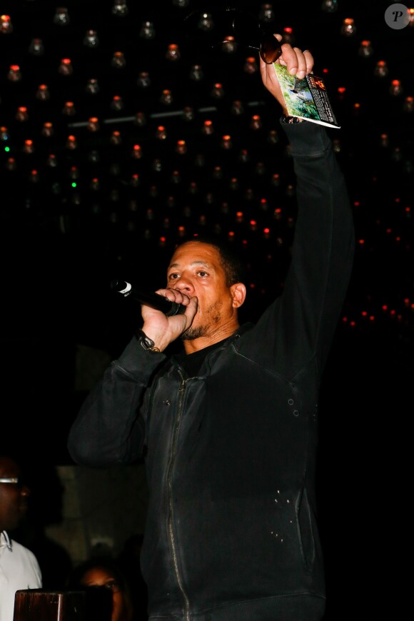 Exclusif - JoeyStarr - Présentation du nouveau clip de JoeyStarr et Nathy Boss, premier extrait de l'album "Carribean Dandy" au Faust à Paris le 23 octobre 2014.