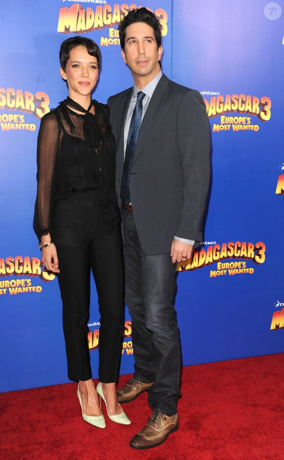 David Schwimmer et Zoe Buckman le 7 juin 2012 à la première du film Madagascar 3. 