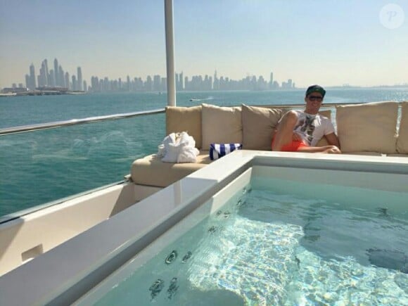 Cristiano Ronaldo en vacances à Dubaï - photo publiée sur son compte Twitter le 27 décembre 2014