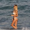 Exclusif - Laura Cremaschi, en bikini, profite de ses vacances à Miami. Le 28 décembre 2014.