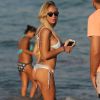 Exclusif - Laura Cremaschi, en bikini, profite de ses vacances à Miami. Le 28 décembre 2014.