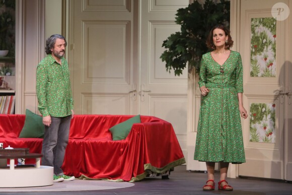 Eric Laugérias, Armelle lors de la générale de la pièce "Nelson" au Théâtre de la porte Saint Martin à Paris le 12 septembre 2014