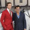 Armie Hammer, Johnny Depp pour la Premiere du film "Lone Ranger" a Londres, le 21 juillet 2013. 
