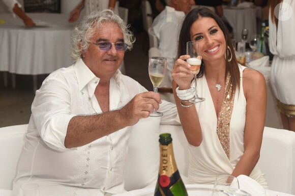 Flavio Briatore et Elisabetta Gregoraci lors du réveillon du nouvel an à Malindi au Kenya, le 31 décembre 2014