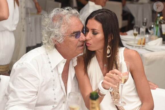 Flavio Briatore et Elisabetta Gregoraci lors du réveillon du nouvel an à Malindi au Kenya, le 31 décembre 2014