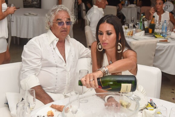 Flavio Briatore et Elisabetta Gregoraci lors du réveillon du nouvel an à Malindi au Kenya, le 31 décembre 2014