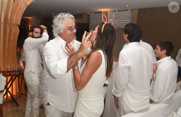Flavio Briatore et Elisabetta Gregoraci lors du réveillon du nouvel an à Malindi au Kenya, le 31 décembre 2014