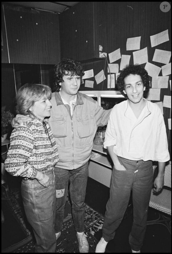 France Gall, Daniel Balavoine et Michel Berger à Paris, le 17 mai 1983.