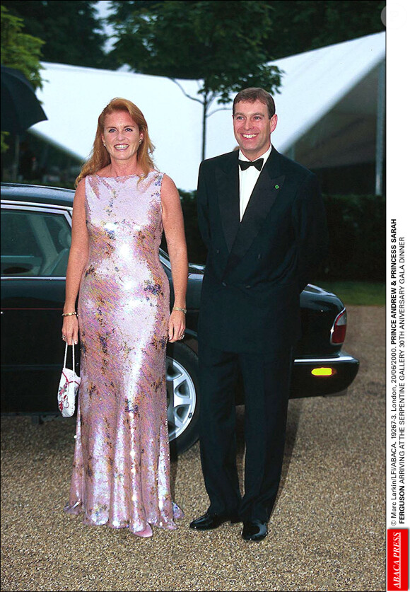 Sarah Ferguson, duchesse d'York, le prince Andrew, duc d'York, en 2000 à la galerie Serpentine