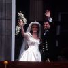 Le prince Andrew, duc d'York, et Sarah Ferguson lors de leur mariage en juillet 1986