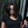 Eva Longoria se rend chez le coiffeur à West Hollywood, le 5 janvier 2015. On peut voir une bague à sa main gauche...