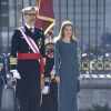 Le roi Felipe VI d'Espagne, accompagné de la reine Letizia, présidait pour la première fois la parade militaire de l'Epiphanie à Madrid, le 6 janvier 2015