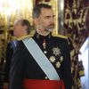 Le roi Felipe VI d'Espagne a observé une minute de silence le 8 janvier 2015 au palais royal, à Madrid, en hommage aux victimes de l'attentat contre Charlie Hebdo à Paris.