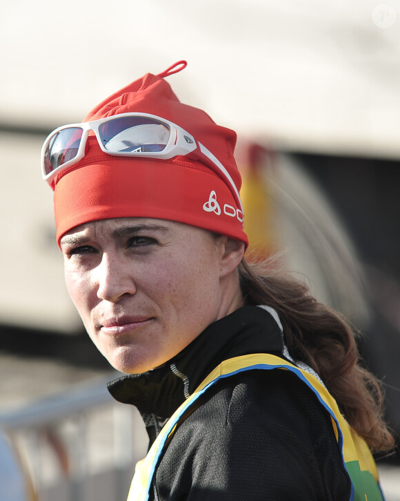 Pippa Middleton lors de la course Vasaloppet en Suède en mars 2012