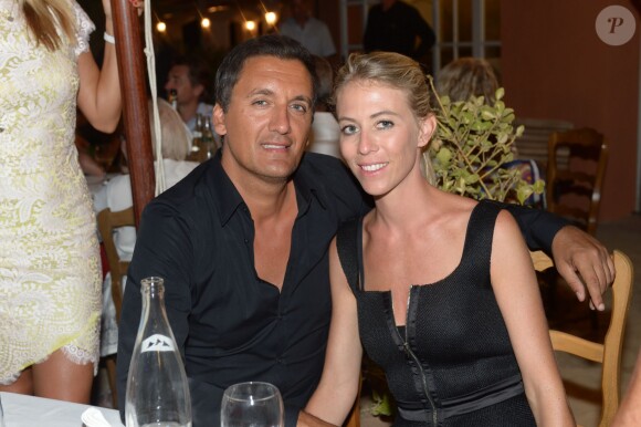 Archives - Dany Brillant et sa femme Nathalie à la Soirée Marcel Campion au restaurant La Bouillabaisse à Saint-Tropez. Le 6 août 2014 