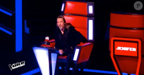 Florent Pagny devant Lilian dans The Voice 4, sur TF1, le samedi 10 janvier 2015