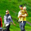 Fergie et Josh Duhamel de sortie avec le petit Axl à Brentwood, Los Angeles, le 9 janvier 2015.