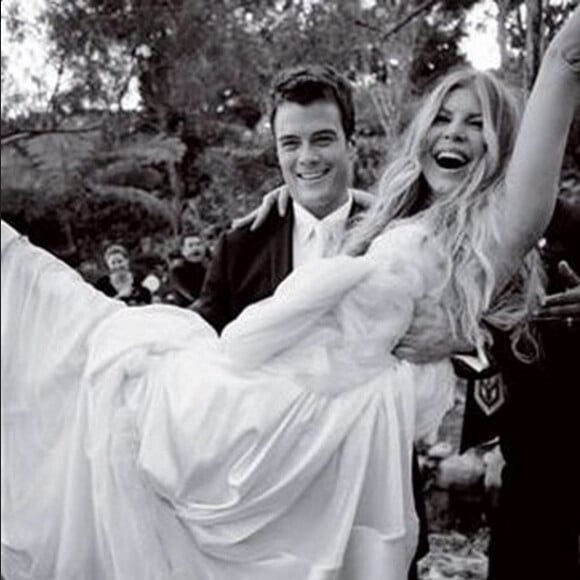 Fergie, le jour de son mariage avec Josh Duhamel, le 10 janvier 2009.