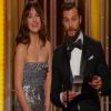 La cérémonie des Golden Globes 2015 : les remettants Dakota Johnson et Jamie Dornan