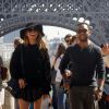 Exclusif - John Legend et Chrissy Teigen en visite à la Tour Eiffel le 12 septembre 2014