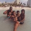 Romario (49 ans) en vacances avec ses enfants sur l'île d'Aruba - janvier 2015