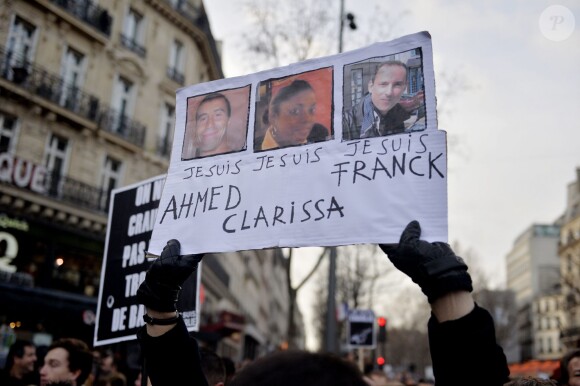 Marche républicaine pour Charlie Hebdo à Paris le 11 janvier 2015.