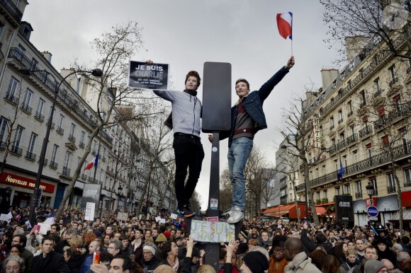Marche républicaine pour Charlie Hebdo à Paris le 11 janvier 2015.