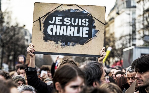 Marche Républicaine pour Charlie Hebdo place de la République à Paris le 11 janvier 2014.