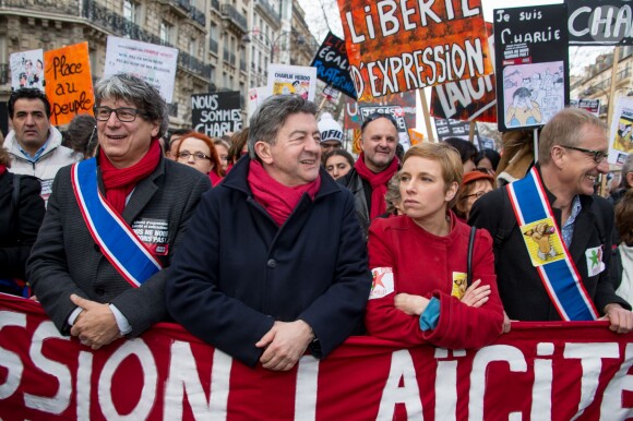 Jean-Luc Melenchon - Marche républicaine pour Charlie Hebdo à Paris, le 11 janvier 2015